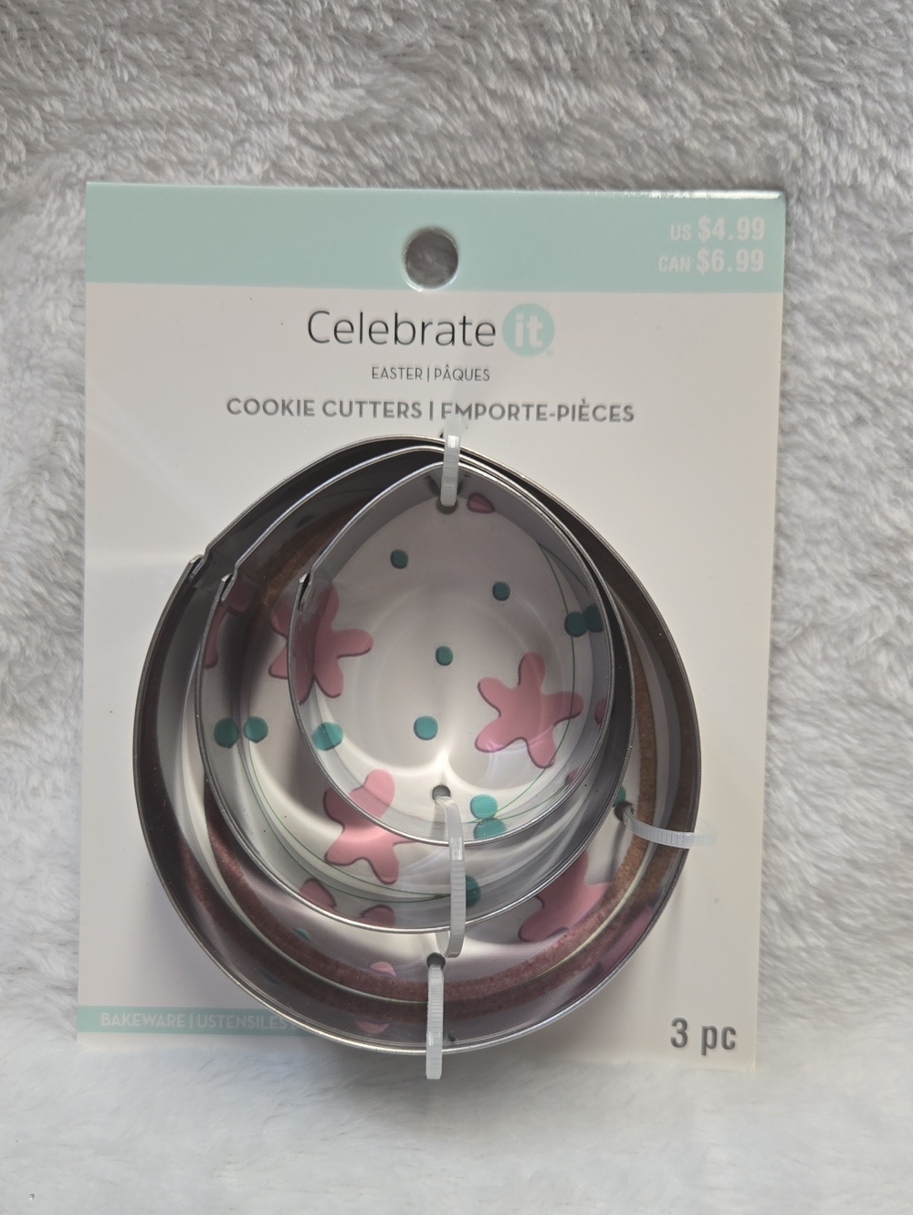 🌞Celebrate It Stainless Round Cookie Cutter Set with Pink & Teal Accents